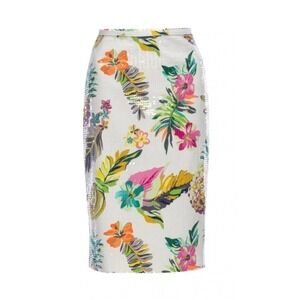 LE Superbe Supershine Pencil Skirt in Tropical Cali Shine
